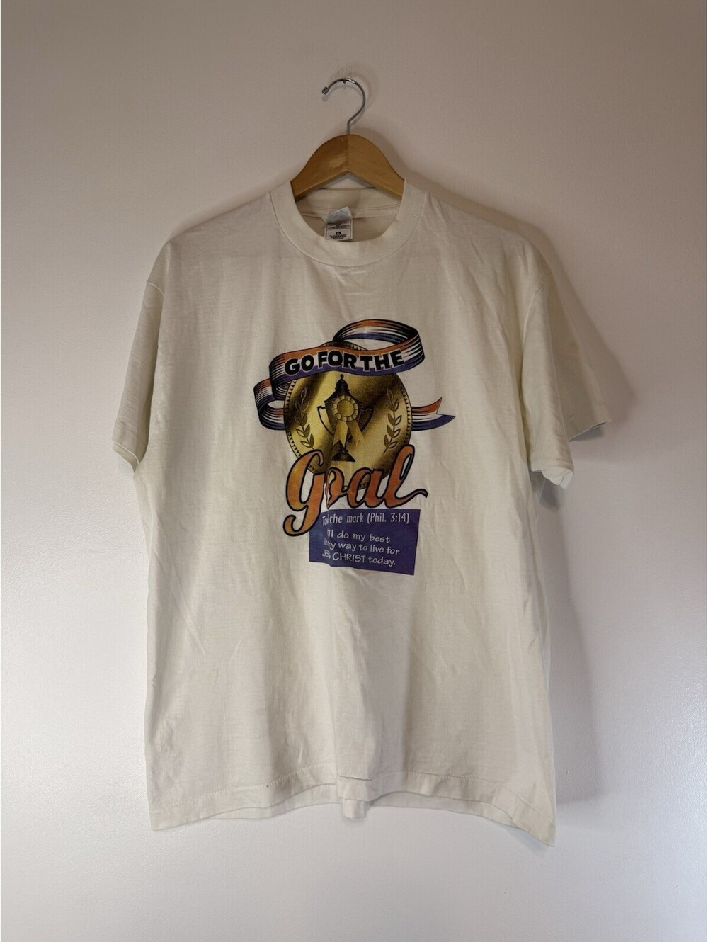 Vintage Jesus Go for The Goal T-Shirt Size XL
